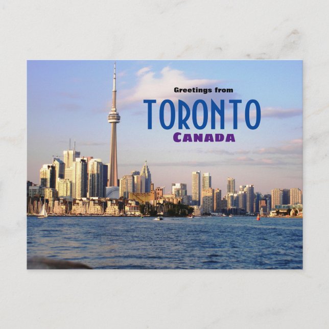 Greetings from Toronto Canada Scenic Postcard Vykort (Framsida)