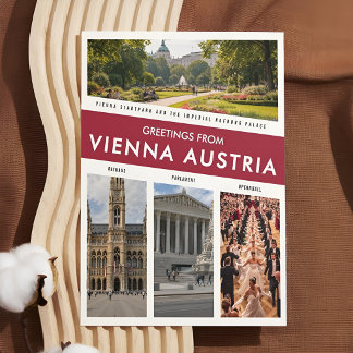 Greetings from Vienna Austria Vintage Travel Vykort