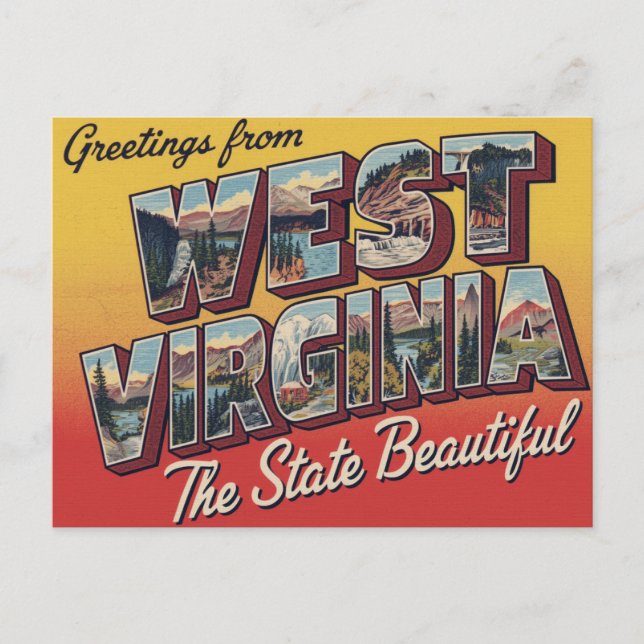 Greetings from West Virginia Vykort (Framsida)