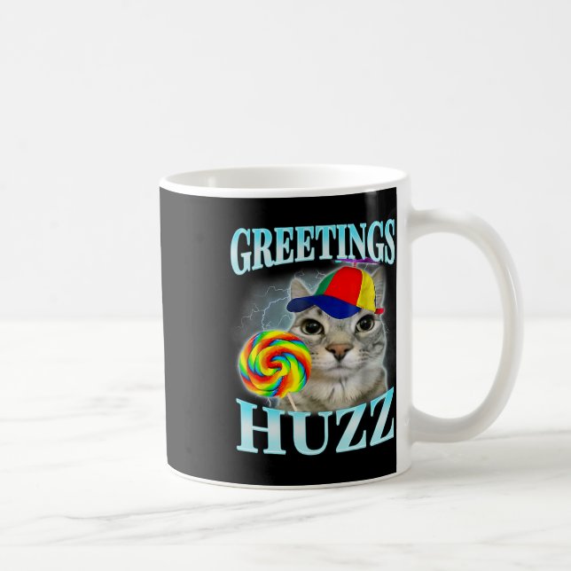 Greetings Huzz Funny Gen Z Gen Alpha Slang Meme  Kaffemugg (Höger)