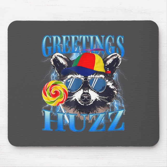 Greetings Huzz Raccoon Meme Chaos Humor Vibes  Musmatta (Framsidan)