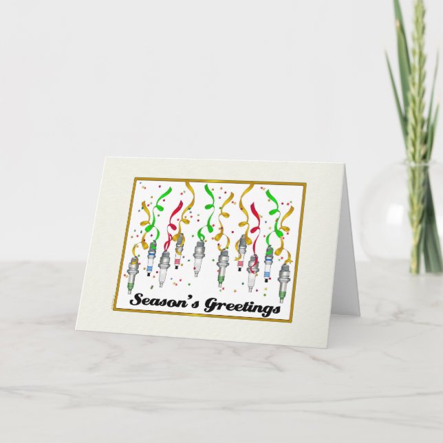 Greetings-kort för Spark Plugs-säsong Helgkort (Framsida)