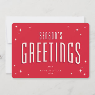 Greetings Retro Stars Flat Julkort