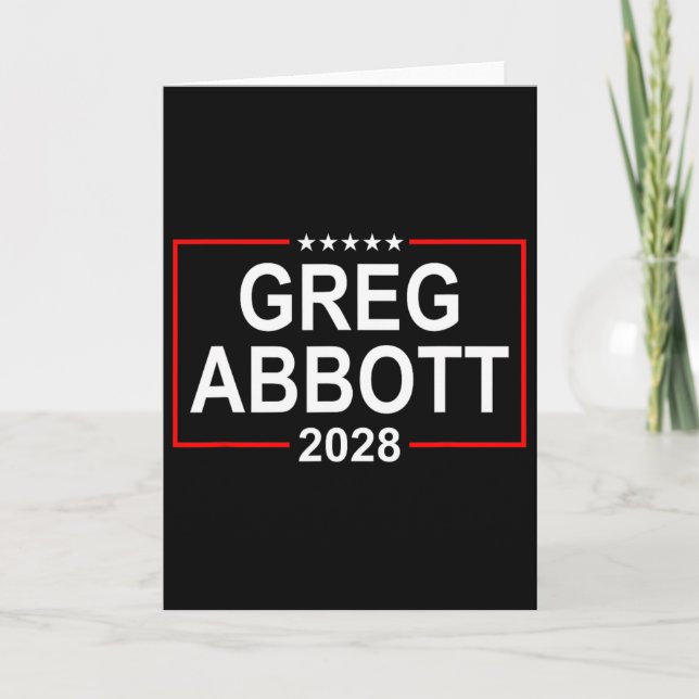 Greg Abbott 2028 Presidentvalet 4 juli R Kort (Framsida)