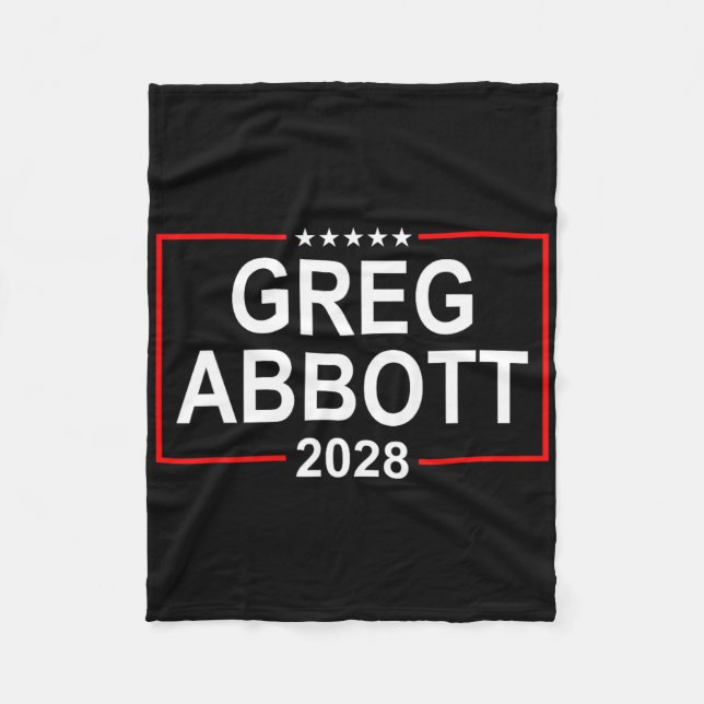 Greg Abbott 2028 Presidentvalet 4 juli Re Fleecefilt (Framsidan)