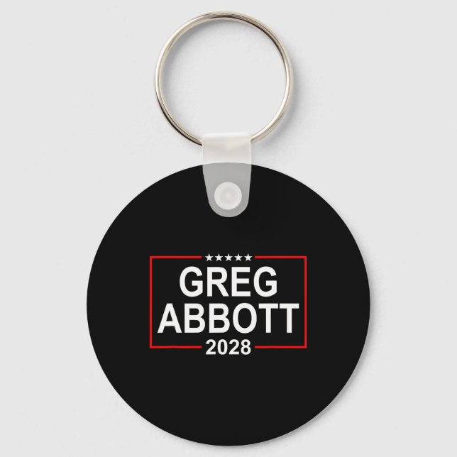 Greg Abbott 2028 Presidentvalet 4 juli Re Nyckelring (Framsida)