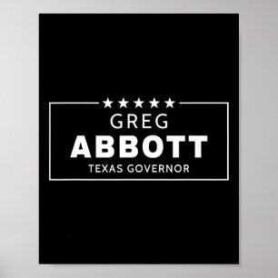 Greg Abbott val Texas guvernör Republikan Röda Poster