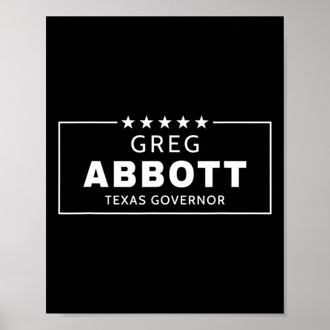 Greg Abbott val Texas guvernör Republikan Röda Poster (Framsidan)