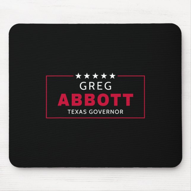 Greg Abbott val Texas guvernör Republikansk Blå Musmatta (Framsidan)