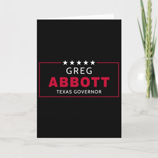 Greg Abbott val Texas guvernör Republikansk Blu Kort (Framsida)