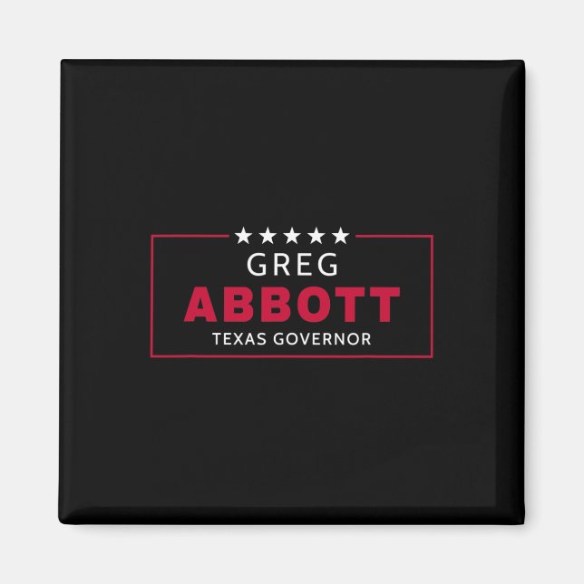 Greg Abbott val Texas guvernör Republikansk Blu Magnet (Framsidan)