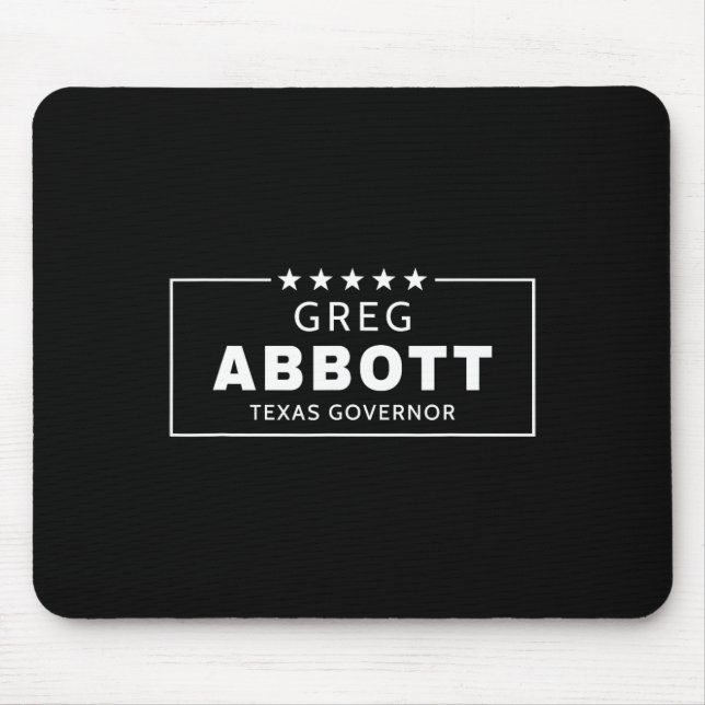 Greg Abbott Val Texas Guvernör Republikansk Röd Musmatta (Framsidan)