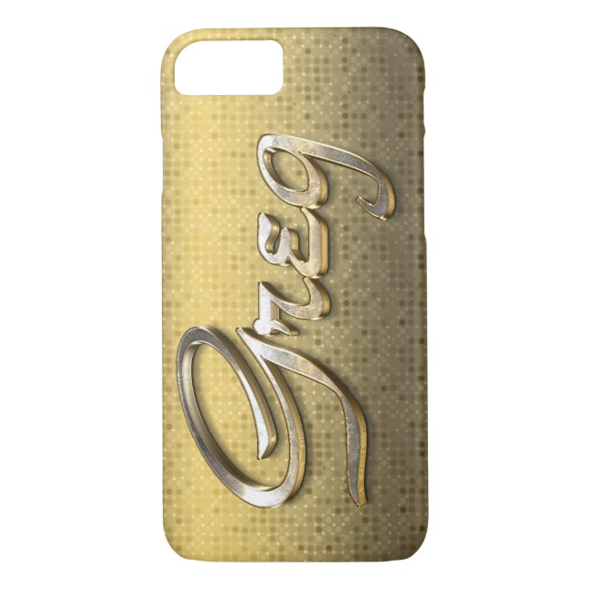 "Greg" Anpassningsbar Monogram iPhone 7 Fodral Case-Mate iPhone Skal (Baksida)