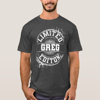 GREG Begränsad Edition Funny Personlig Namn T Shirt
