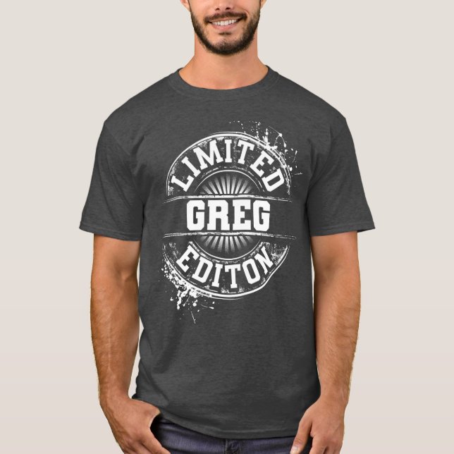 GREG Begränsad Edition Funny Personlig Namn T Shirt (Framsida)