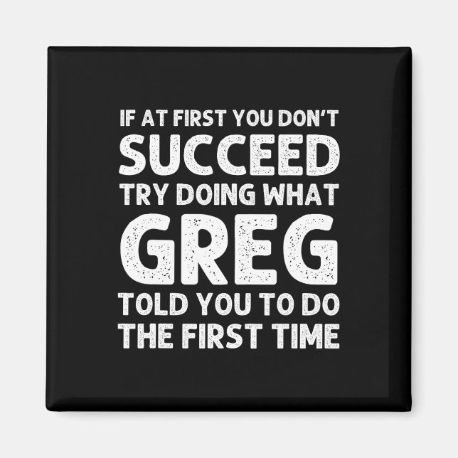 GREG Gift Namn Personlig, , Roligt jul Magnet (Framsidan)