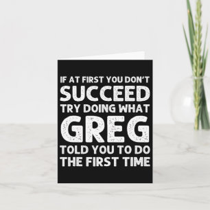 Greg Gift Namn Personlig, Roligt jul på födelsedag Kort