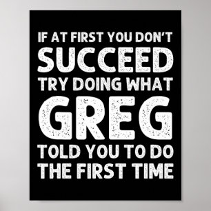 Greg Gift Namn Personlig, Roligt jul på födelsedag Poster