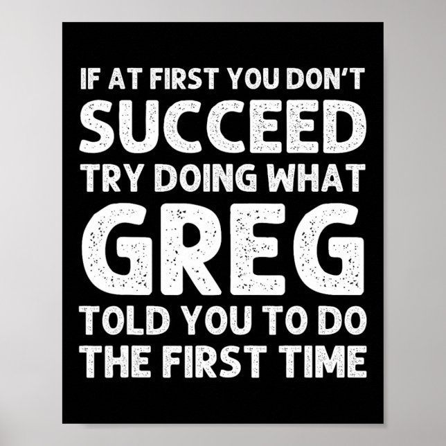 GREG Gift Namn Personlig, , Roligt jul Poster (Framsidan)