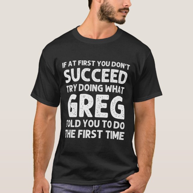 GREG Gift Namn Personlig, , Roligt jul T Shirt (Framsida)
