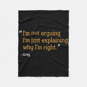 Greg Gift Quote Funny Birthday Personlig Namn I Fleecefilt