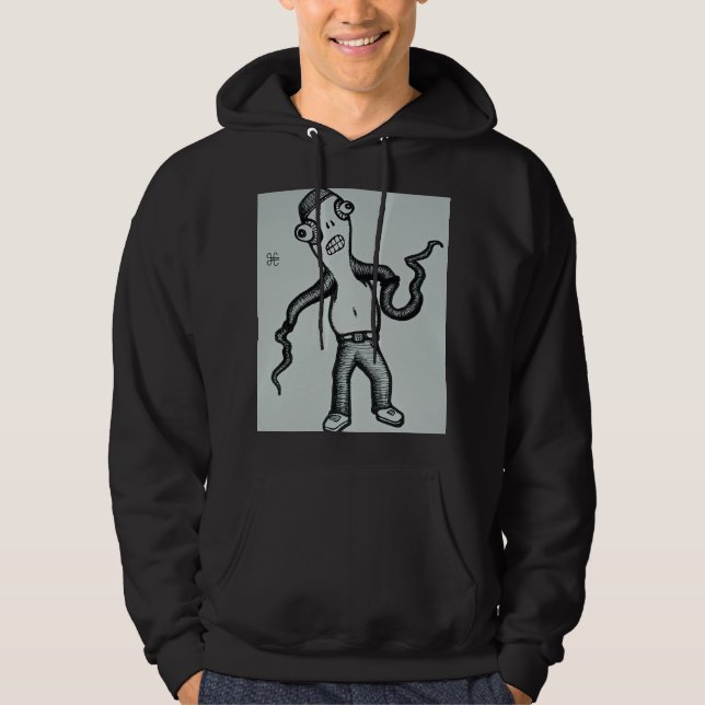 "Gregg den oknuttrade" överdragshuvtröja Hoodie (Framsida)