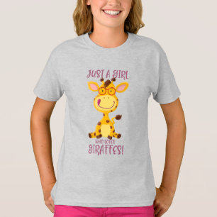 Gregor Giraffe, bara en flicka som Kärlek Giraffe T Shirt