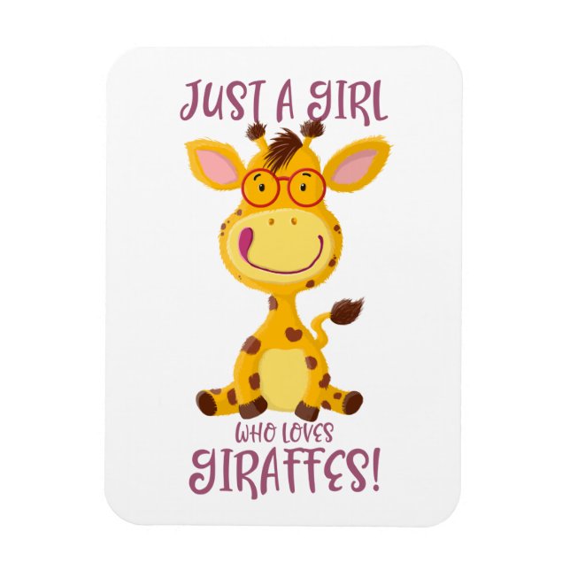 Gregor Giraffe, bara en flicka som Kärlek Giraffes Magnet (Vertikal)