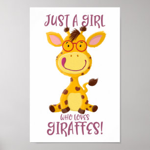Gregor Giraffe, bara en flicka som Kärlek Giraffes Poster