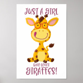 Gregor Giraffe, bara en flicka som Kärlek Giraffes Poster