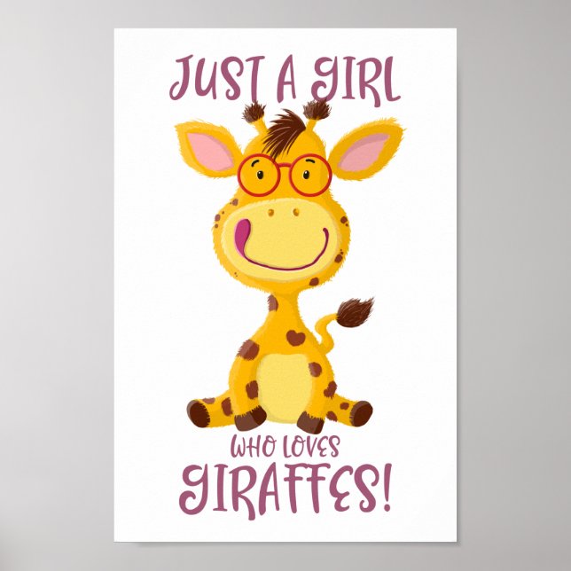 Gregor Giraffe, bara en flicka som Kärlek Giraffes Poster (Framsidan)