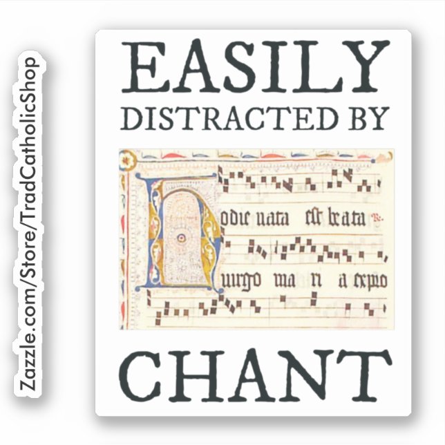 Gregorian Chant Sticker Catholic ClassiMusic Klistermärken (Framsida)