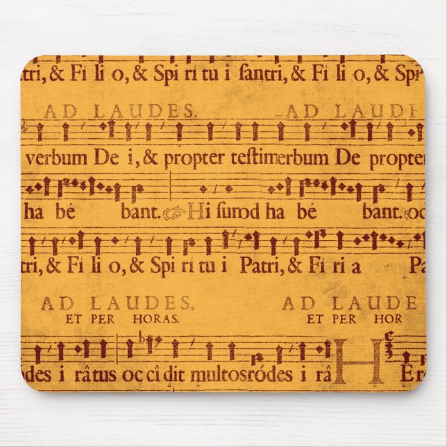 Gregorian ramsamusikställning musmatta (Framsidan)
