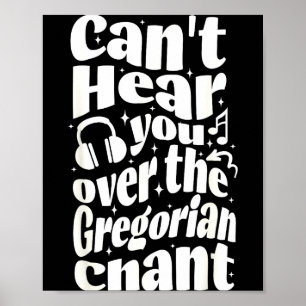 Gregoriansk sång Roligt Katolsk Traditionell Latin Poster