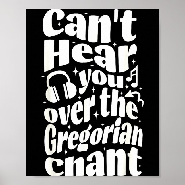 Gregoriansk sång Roligt Katolsk Traditionell Latin Poster (Framsidan)