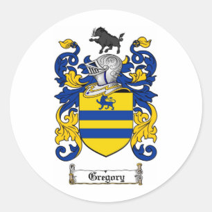 GREGORY FAMILY CREST - GREGORY JACKA of ARM Runt Klistermärke