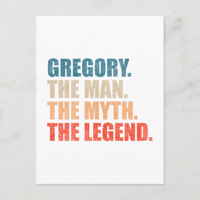 Gregory Mannen Myten Legenden Vykort (Framsida)