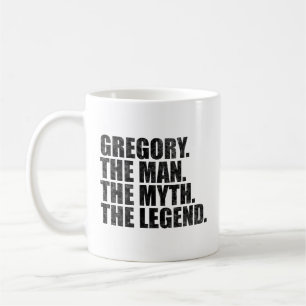Gregory namn, Gregory Mannen Myten Legenden Kaffemugg