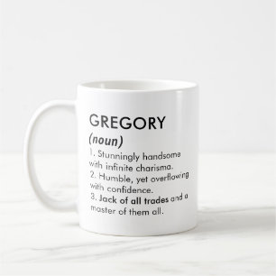Gregory namn, Redigerbart namn, Anpassat namn Kaffemugg