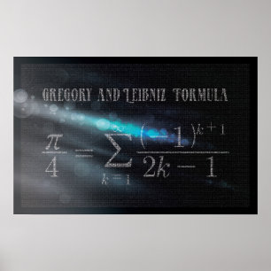 Gregory och Leibniz Pi Formula - Math Poster
