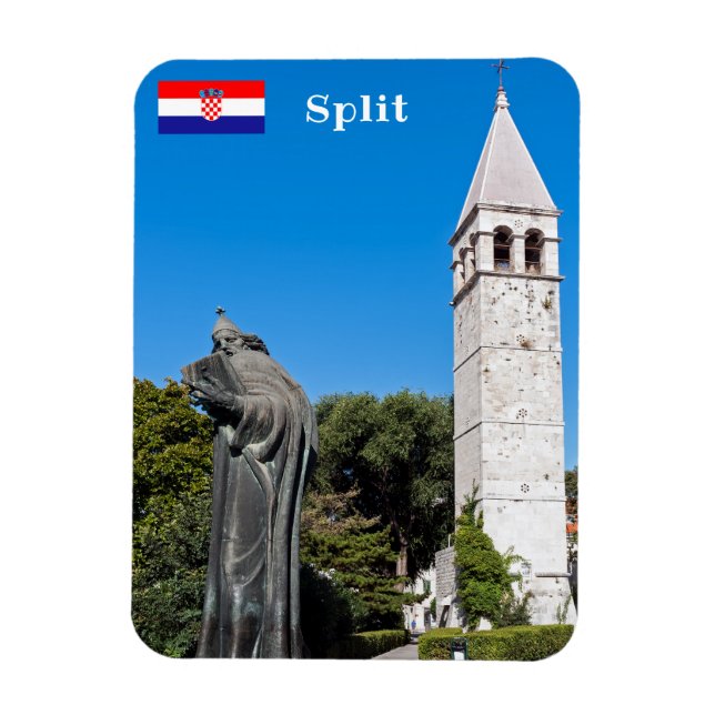Gregory of Nin statue in Split - Dalmatia, Kroatie Magnet (Vertikal)