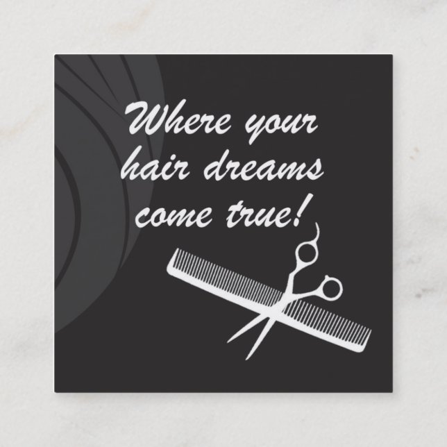 Gregory Tomos Salon Fyrkantigt Visitkort (Baksida)