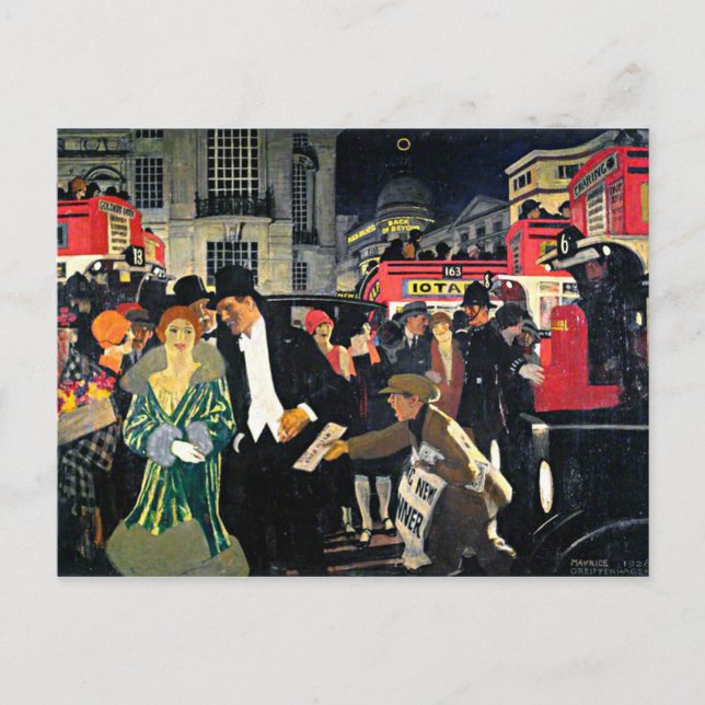 Greiffenhagen - London: Piccadilly Vykort (Framsida)