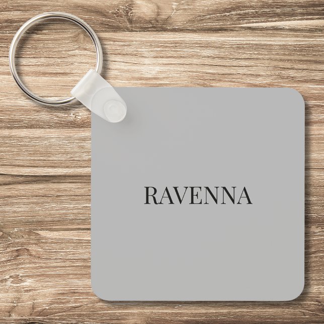 Greige Luxury Personalized Serif Name Gift For Her Nyckelring (Skapare uppladdad)