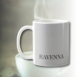Greige Luxury Serif Personalized Custom Name Kaffemugg<br><div class="desc">This greige personalized product features a refined black name written in a classic serif font, making it a timeless luxury custom gift for her. The soft greige background paired with the elegant typography creates a clean and sophisticated design that feels modern yet understated. Personalize it with any name to create...</div>