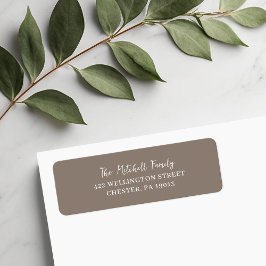 Greige Returadress Etikett