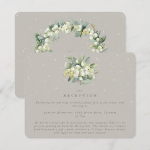 Greige Snowberry+Eucalyptus Bouquet Reception Tilläggskort