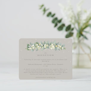 Greige Snowberry+Eucalyptus Garland Reception Tilläggskort