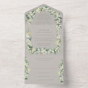 Greige Snowberry+Eucalyptus Wedement Reception