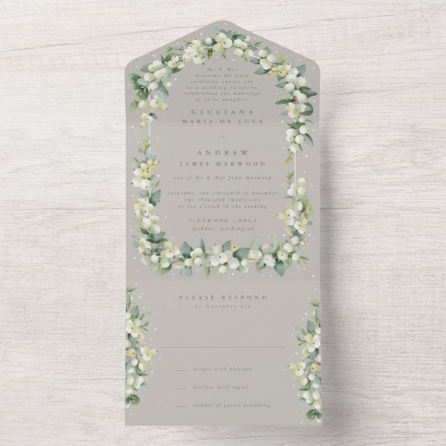 Greige Snowberry+Eucalyptus Wedement Reception (Insida)